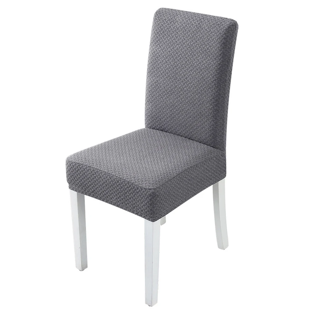 Эластичные жаккардовые школьные офисные чехлы для стульев для отдыха и столовой, современные свадебные украшения для дома, однотонные моющиеся