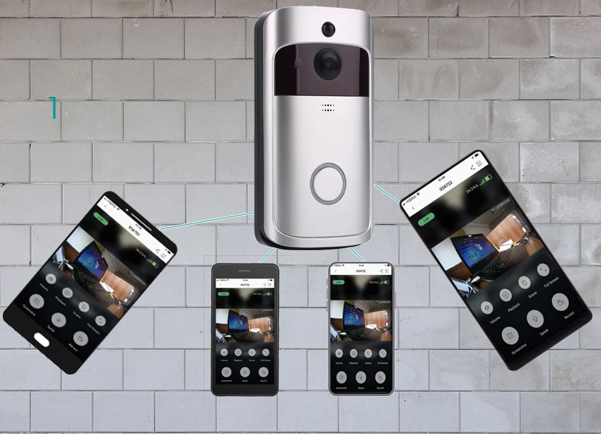 V5 дверной звонок умный IP wifi видео домофон Wi-Fi дверной Звонок камера для квартиры ИК сигнализация беспроводная камера безопасности