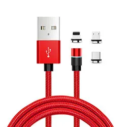 Кабель usb type-C 2.6A быстрое микро магнитное зарядное устройство 1,2 м кабели для Xiaomi Mi9 Iphonex Xs Max Redmi Note 7 huawei samsung Oppo - Цвет: For lighting Red