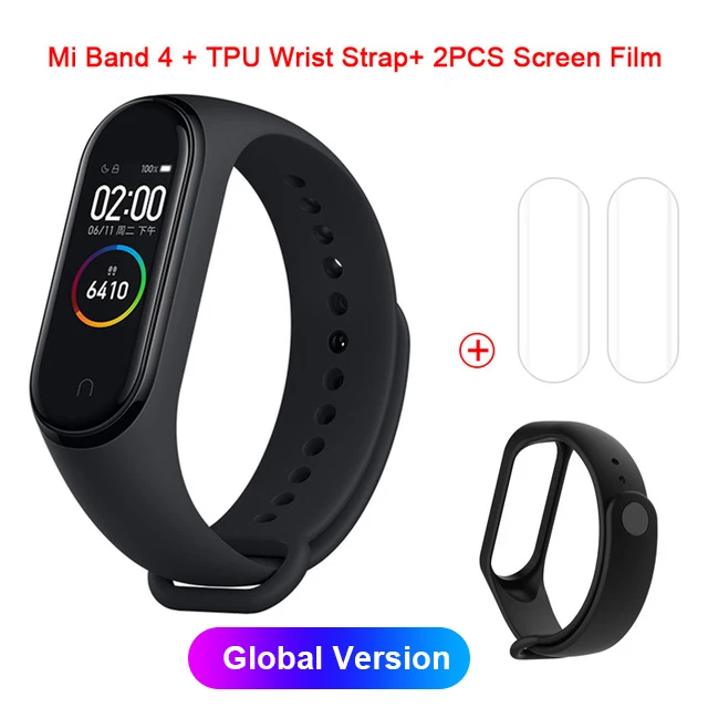 Milanes Global 4 Xiaomi mi-браслет 4 mi Band 3 цвета экран Смарт-Браслет фитнес-трекер пульсометр Bluetooth водонепроницаемый спортивный умный Браслет - Цвет: Milanes Global 4