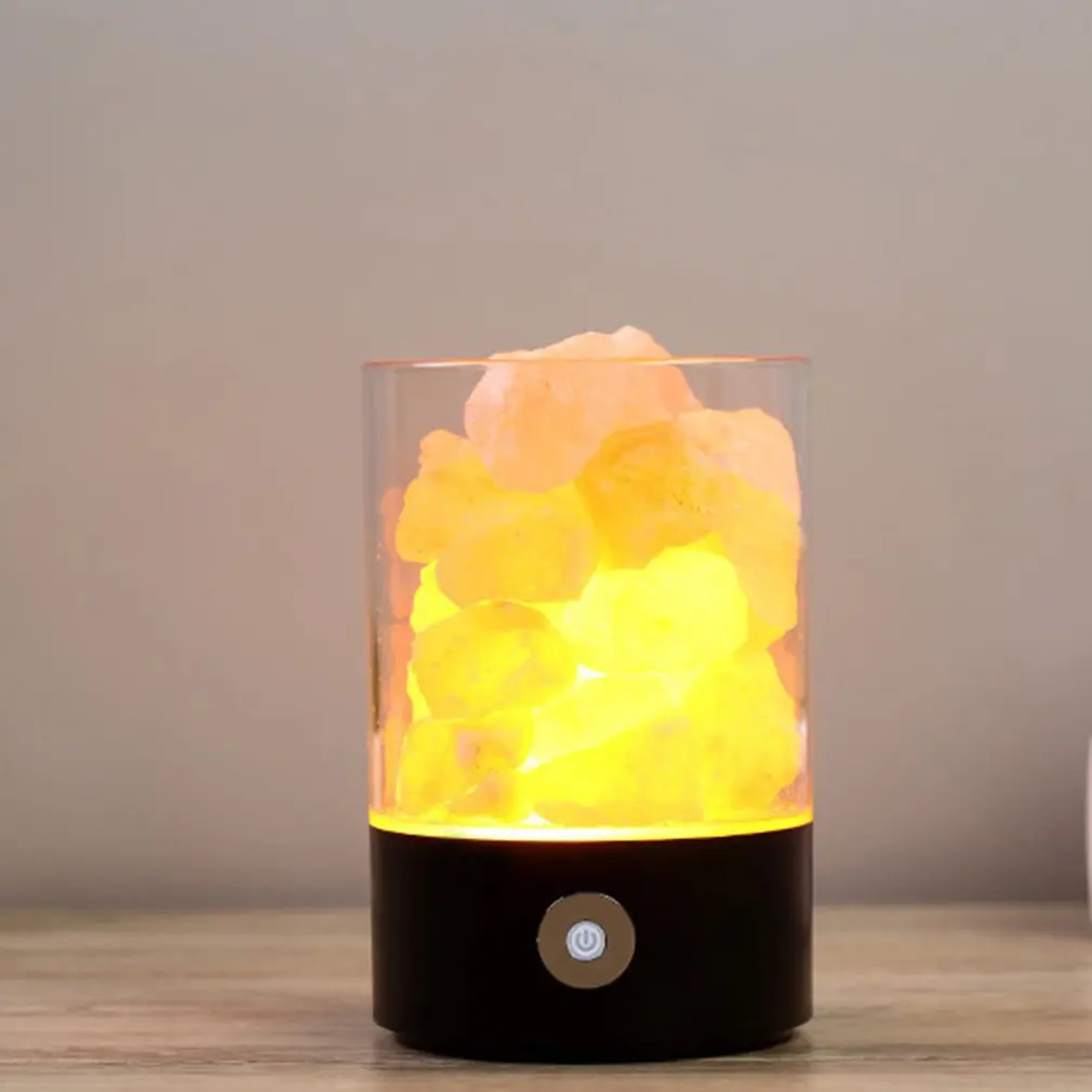 Соляная Лампа, гималайский кристалл, соляная каменная лампа, отрицательная ионная лампа для очистки воздуха, лампа для сна со спящей креативной спальной лампой