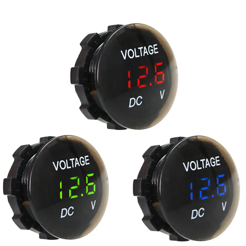 Автомобиль Мотоцикл DC12V-24V светодиодный панель Цифровой измеритель напряжения дисплей Вольтметр лучшее качество