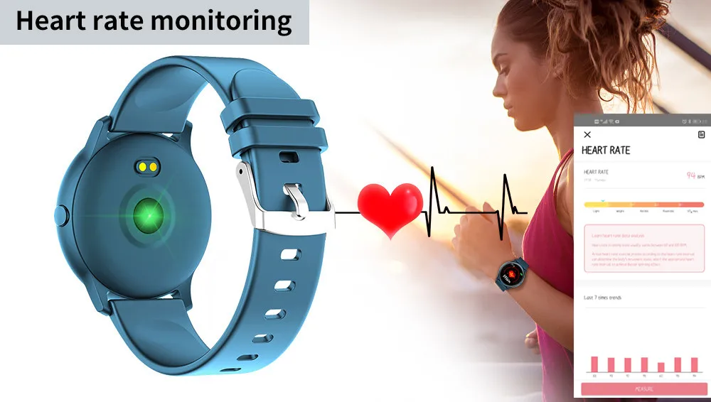 RUNDOING KW19 smart watch 1,3 дюймовым экраном сердечного ритма крови Давление Водонепроницаемый для IOS и Android