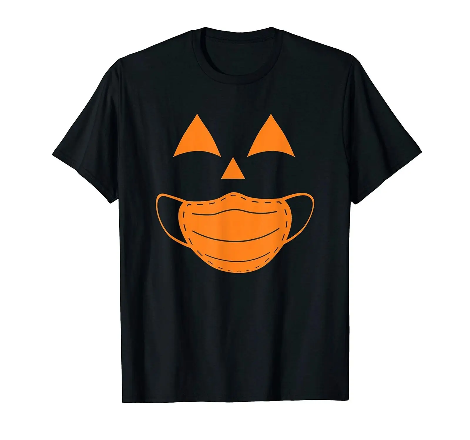 

Funny Halloween Pumpkin Wearing A Mask 2020 Jackolantern T-Shirt. Summer Cotton Short Sleeve O-Neck Men's T Shirt New Gift S-3XL