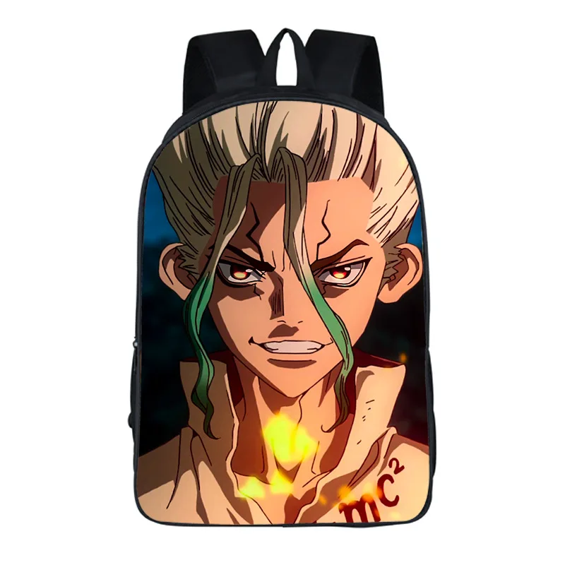 Аниме Dr. STONE Ishigami Senku хром Косплей conviviality фестиваль играет для взрослых мальчиков и девочек одежда на молнии дышащая сумка на плечо - Цвет: Зеленый