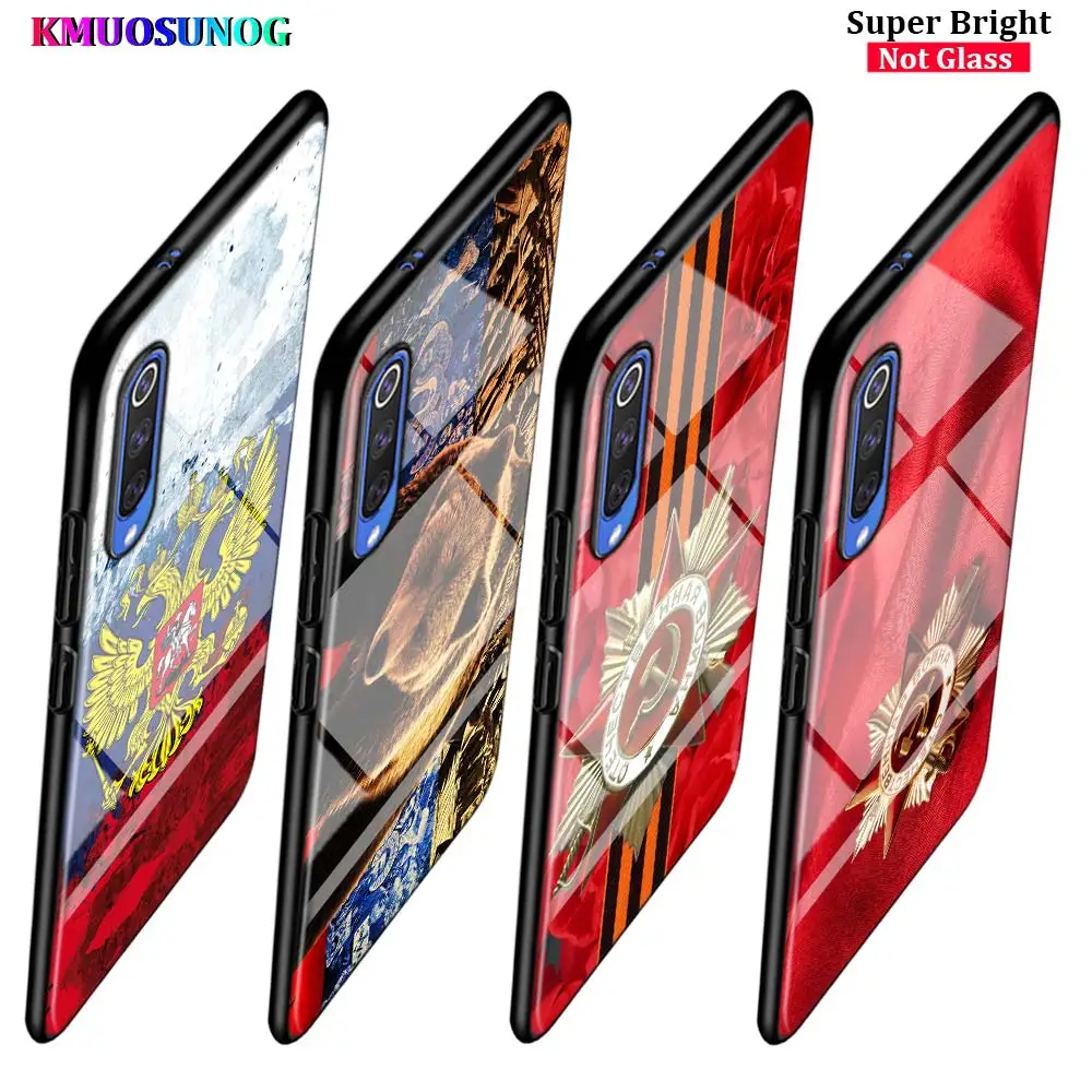 

Russia Russian Flags Emblem for Samsung Galaxy A80 A70 A60 A50 A40 A20E A2Core A10 Super Bright Glossy Black Phone Case