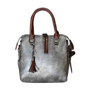 

Elegant PU Leather Handbag Fashion WomenTassel Cat Pendant Totes Shopping Travel Zipper Dinner Party Crossbody Shoulder Bag