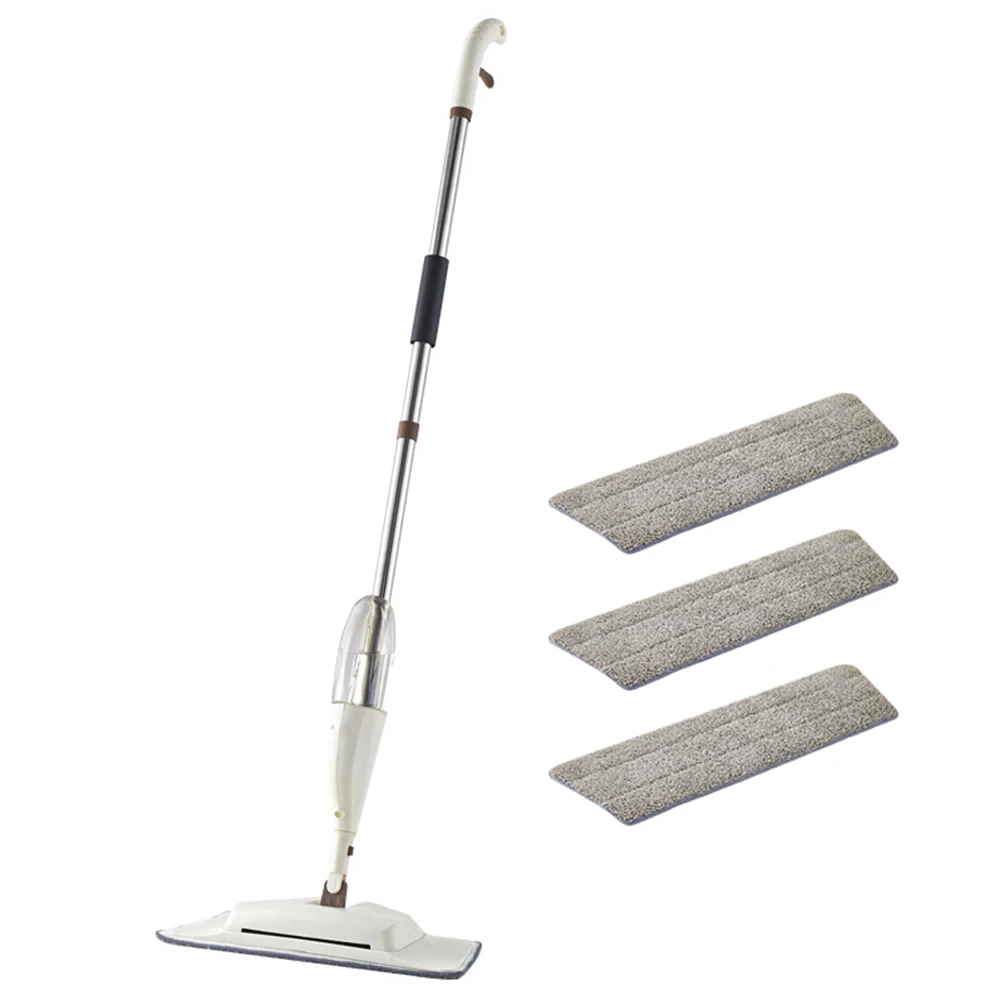 Sweeper and 3 Mops Вращающийся спрей для воды Швабра уборочная машина влажная сухая использование легкая чистка плоской швабры для пола 66CY - Цвет: Sweeper and 3 Mops