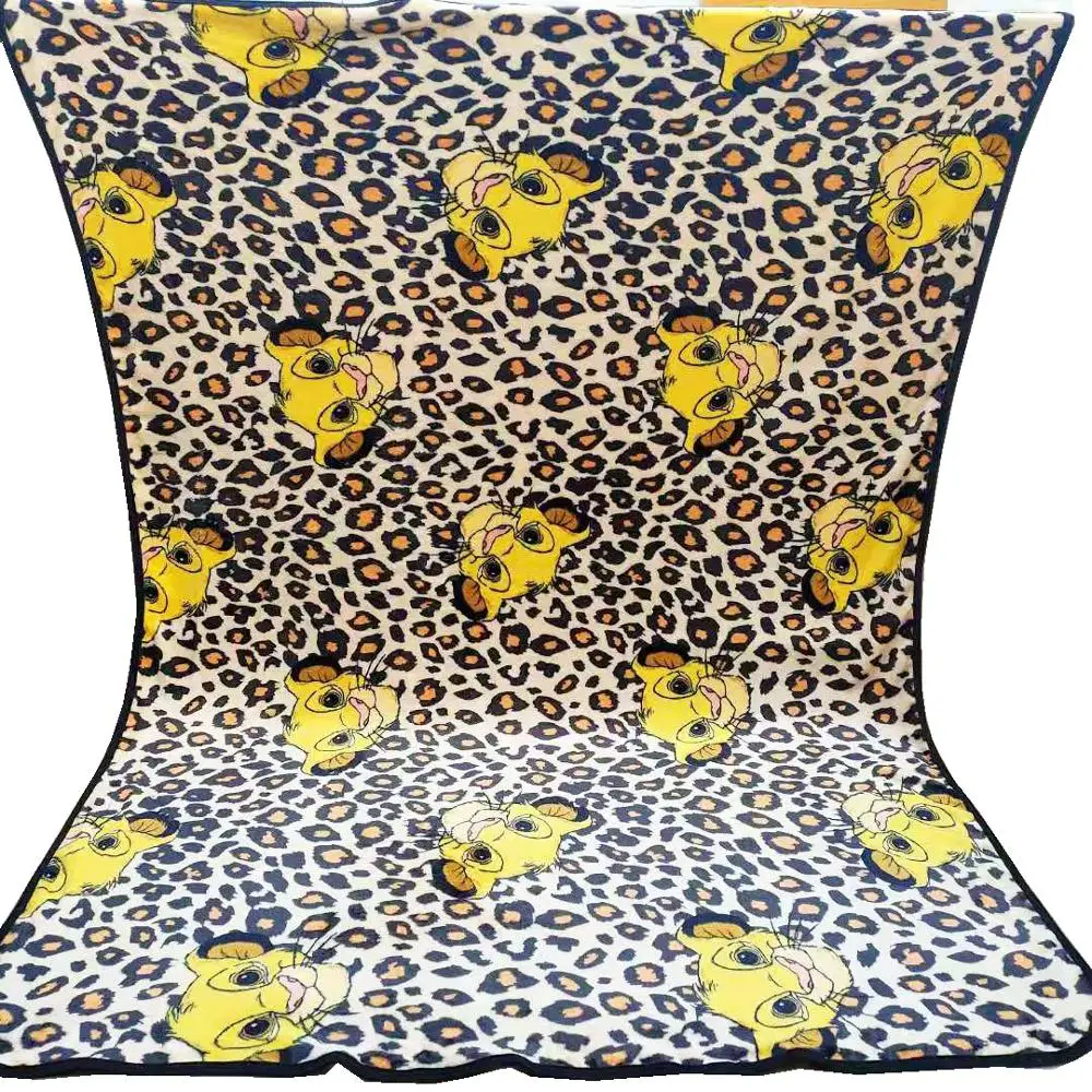 Товары со звездами Диснея, супер мягкое теплое одеяло с изображением короля льва, Simba Nala для маленьких мальчиков и девочек, Коралловое флисовое плюшевое одеяло с леопардовым принтом - Color: Simba