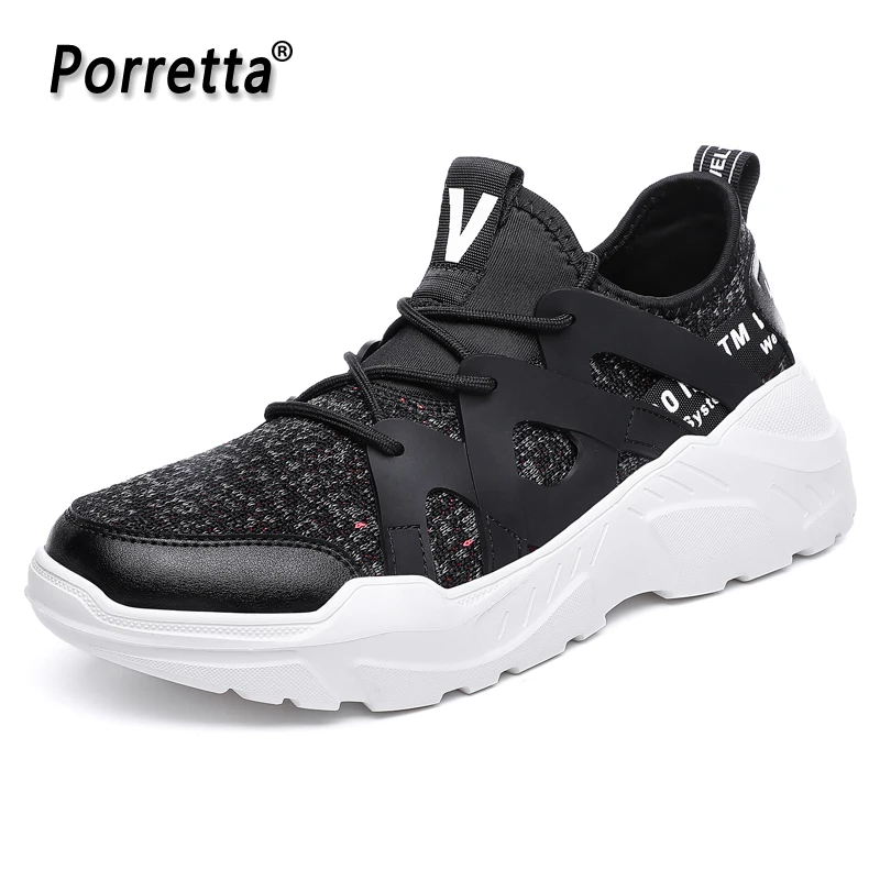 

Porretta Lace-Up Height Increasing Sneakers New Outdoor Footwear Lightweight Fashion Male Casual Sneakers Leisure Men Shoes