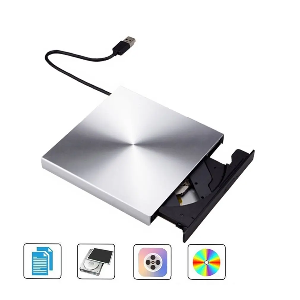 Компактный размер тонкий внешний USB 3,0 ноутбук PC Привод DVD RW CD записывающее устройство слот загрузочный проигрыватель оптический привод