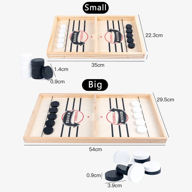 Fast Sling Puck Game Paced Wooden Table Hockey Winner Games Children Interactive Chess Kids Toy Adult Desktop Battle Board Games 2