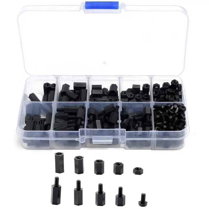 300pcs M3 Nylon Male Female Hex Spacers Standoff Screw Nut Kit Box for PCB FPV RC Quadcopter Drone DIY Arduino Circuit Board