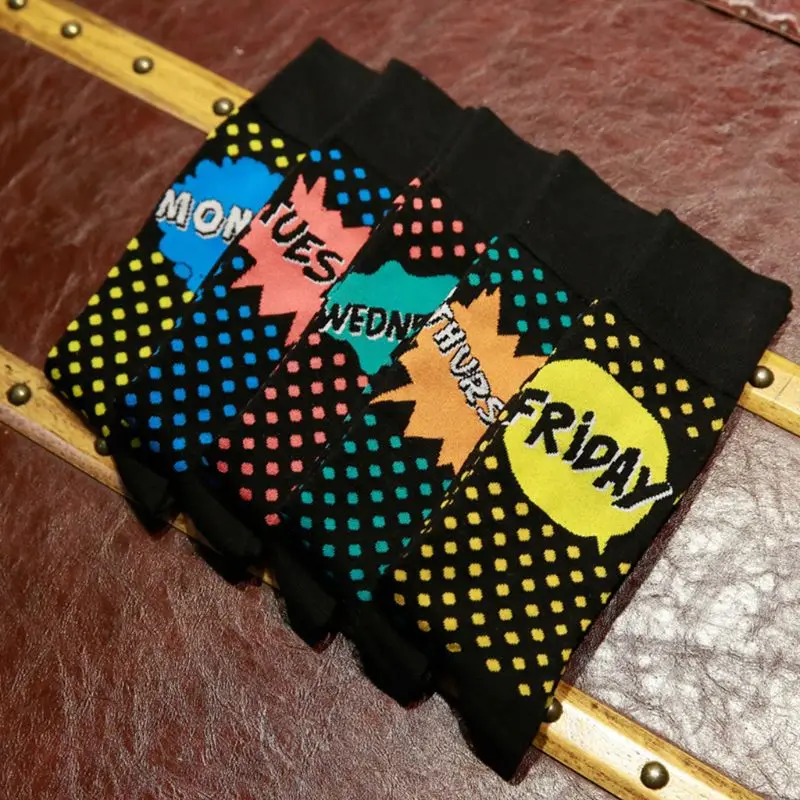 5 пар мужские хлопковые носки до середины икры в стиле хип хоп забавные с