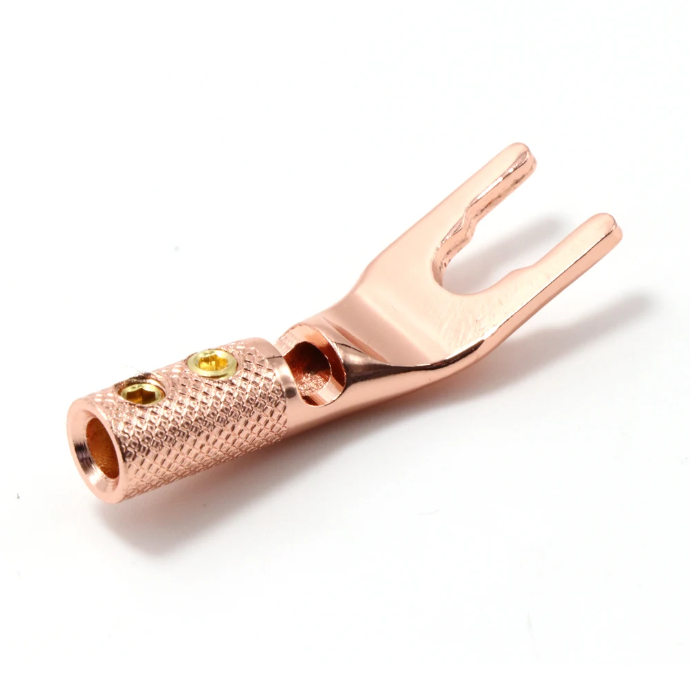 Broca de Áudio de Alto Terminais de Cobre Conectores de pá Conector de Cabo de Alto-falante de Áudio de Alta Desempenho Peças Puro Plugue Fidelidade 8 - Image 4