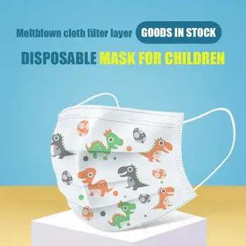 

50pcs/box Children's Non Woven Fabric 3 Layer Disposable Face Masks Kids Breathable Patterns Face Mask Children Boys Girls