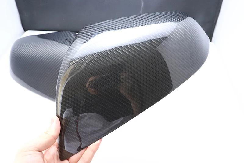 Настоящая крышка зеркала из углеродного волокна для Tesla модель S 60 70 P85 P90D 4 Двери Седан зеркало заднего вида глянцевый черный