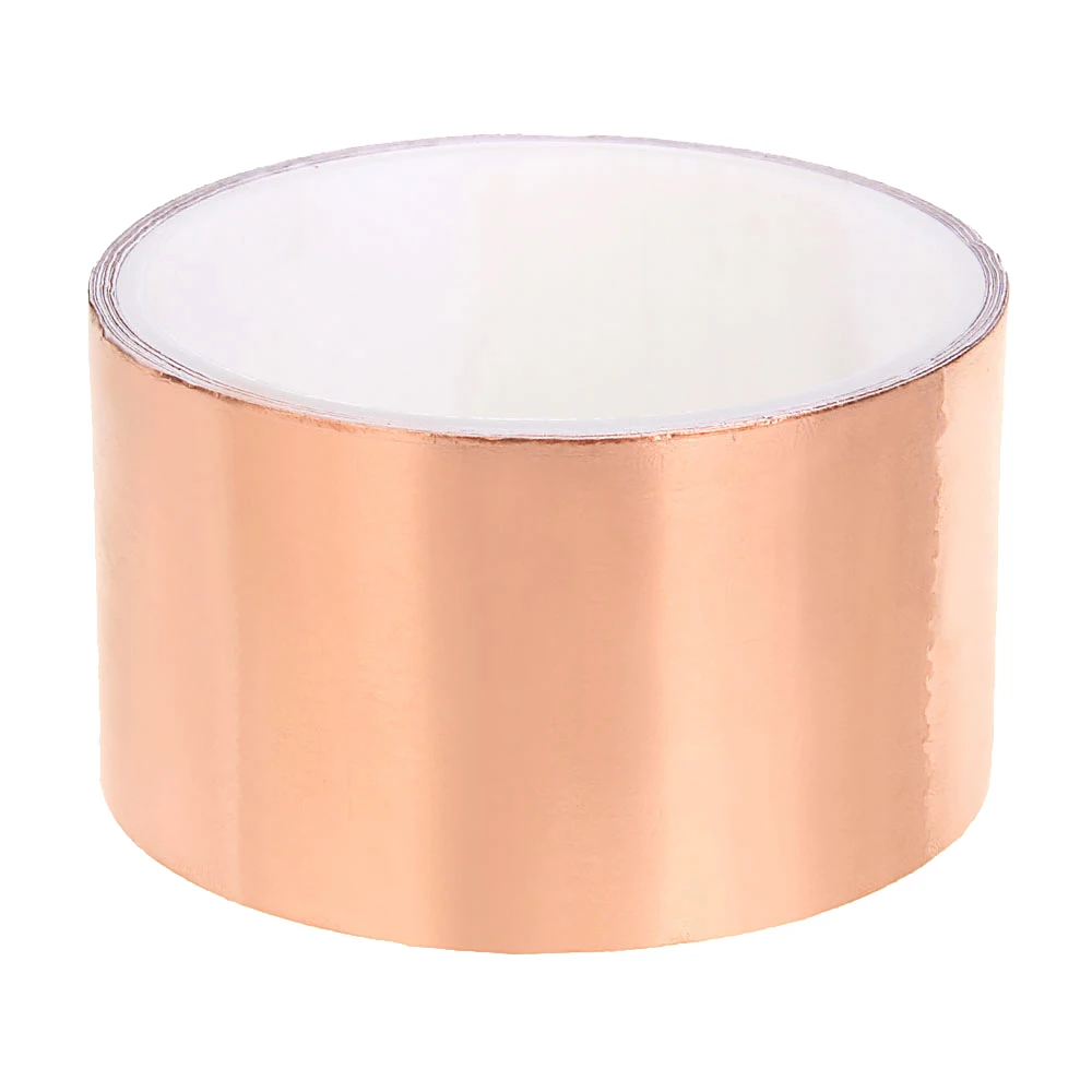 Guitar Copper Foil Tape EMI Shielding Conductive Adhesive Foil Tape for Stained Glass Paper Circuit Electrical Repair 50mmx3m