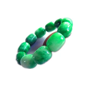 

Myanmar Jade Bracelet Green Bucket Bead Bracelet Jewelry Fine jewelry Green Lu lu tong Bucket Bead Bracelet Jewelry