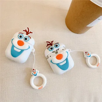 

3D Cute Cartoon Frozen Snowman Olaf Soft Silicone Headphone Cases For Apple Airpods 1/2/3 Pro Earphone Protection Cover Case