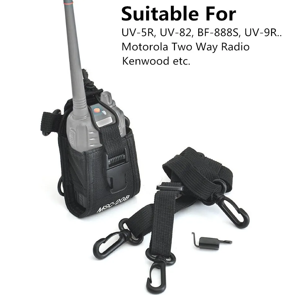 

Baofeng Nylon Pouch Bag for Police Security Diagonal Shoulder Bags for BF-888S UV-9R Plus Walkie Talkie Motorola TYT Radio