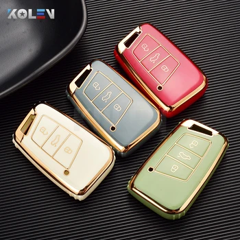 Custodia per chiave auto Shell Fob per VW Volkswagen Golf Polo Tiguan Magotan Passat Seat Leon Altea Ateca Skoda Kodiaq Superb Octavia - Custodia per chiave auto Shell Fob per VW Volkswagen Golf Polo Tiguan Magotan Passat Seat