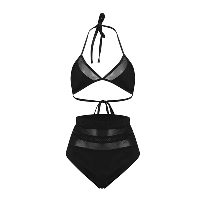 

Swimsuit Solid Swimwear Bathing Summer Sexy Beachwear Biquini High Waist Bathing Suit Ladies Bikini Set Swimsuit Beachwear