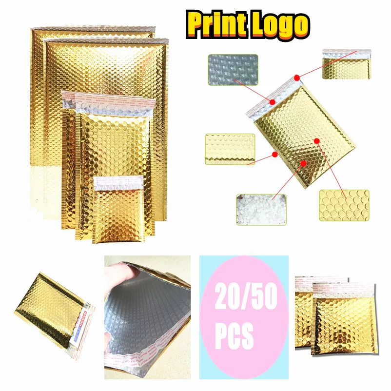 

20/50pcs colorful lash bubble Bag Foam Envelope Foam Foil Office Packaging Envelope Moistureproof Vibration Bag 6 Specifications