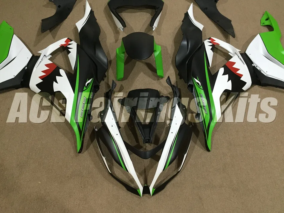Комплект обтекателей ABS, пригодный для kawasaki Ninja ZX6R 636 2013- 13 14 15 16 17 599 6R ZX-6R, комплект кузова на заказ, матовая акула