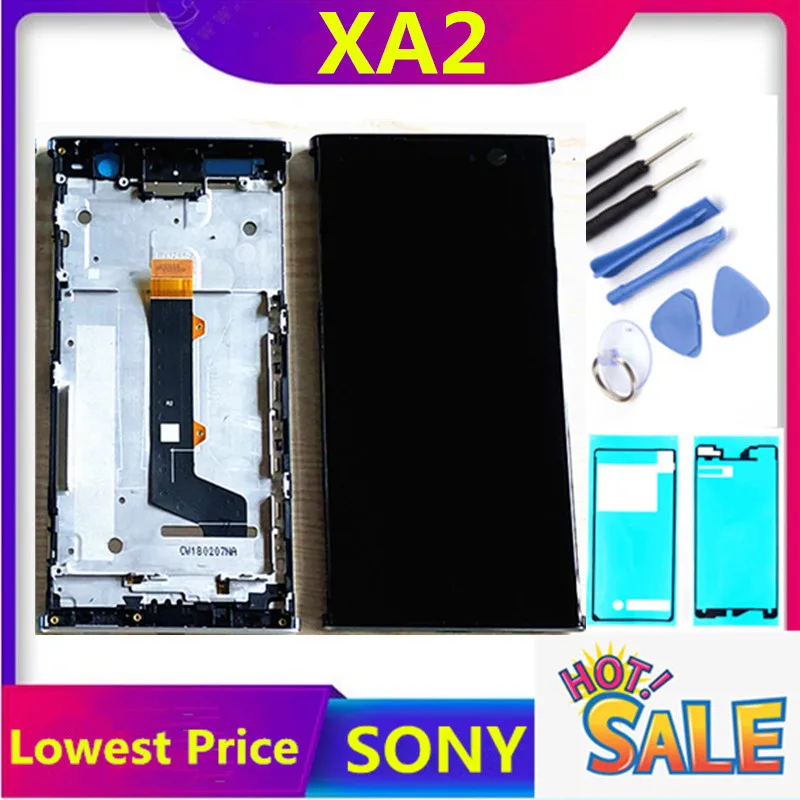 For Sony Xperia XA2 LCD Display Touch Screen Digitizer Assembly Replacement 5.2" SONY H4133 H4131 H4132 Free Tools | Мобильные