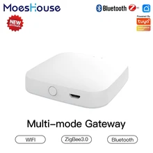 MoesHouse Multi-mode Smart Gateway ZigBee WiFi Bluetooth Mesh Hub Work with Tuya Smart App Voice Control via Alexa Google Home