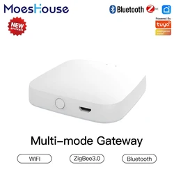 MoesHouse Multi-mode Smart Gateway ZigBee WiFi Bluetooth Mesh Hub Work with Tuya Smart App Voice Control via Alexa Google Home