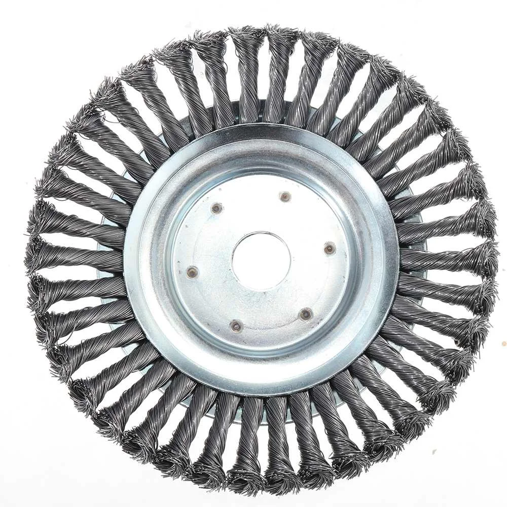 

Hot 8 Inch Wheel Grout Steel Wire Grass Twisted Accessories Rotary Cutter Brush Polishing Bowl Type Trimmer Grass Weeding Trimme