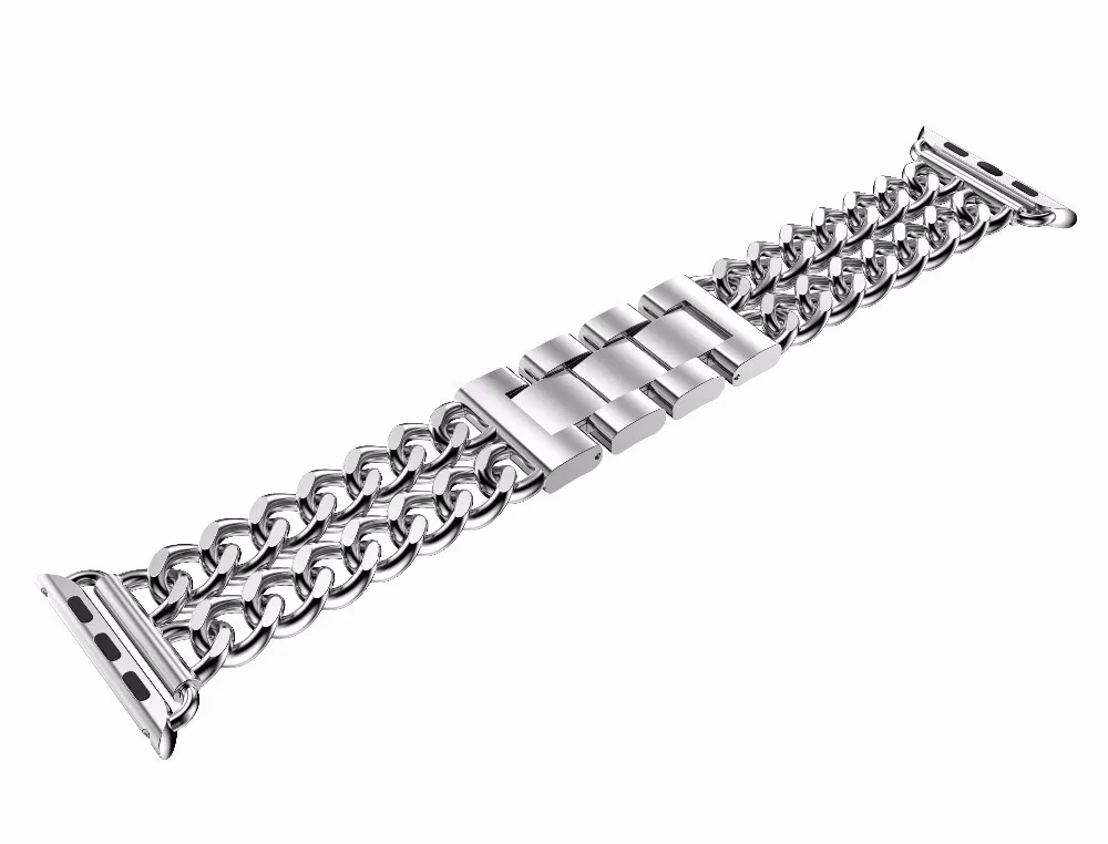 silver Correas для apple watch 44 мм 40 мм/iwatch ремешок 38 мм 42 мм ремешок для часов серия браслетов 5 4 3 2 1 Спортивный выпуск наручных полос - Цвет ремешка: silver