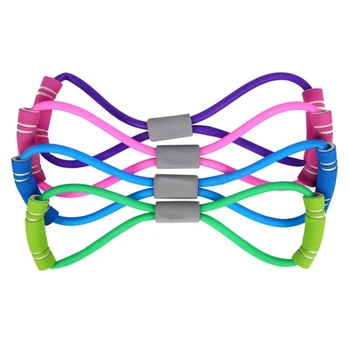 

Sports Exercise Resistance 8 Word Chest Expander Rubber Tubing Pull Rope Muscle Elastic Bands