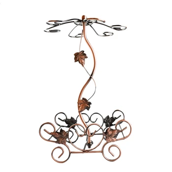 

Unique Wine Rack Wine Holder Stand Hanging Drinking Glasses Stemware Rack Shelf Wine Bottle Glass Cup Holder Display Home Bar De