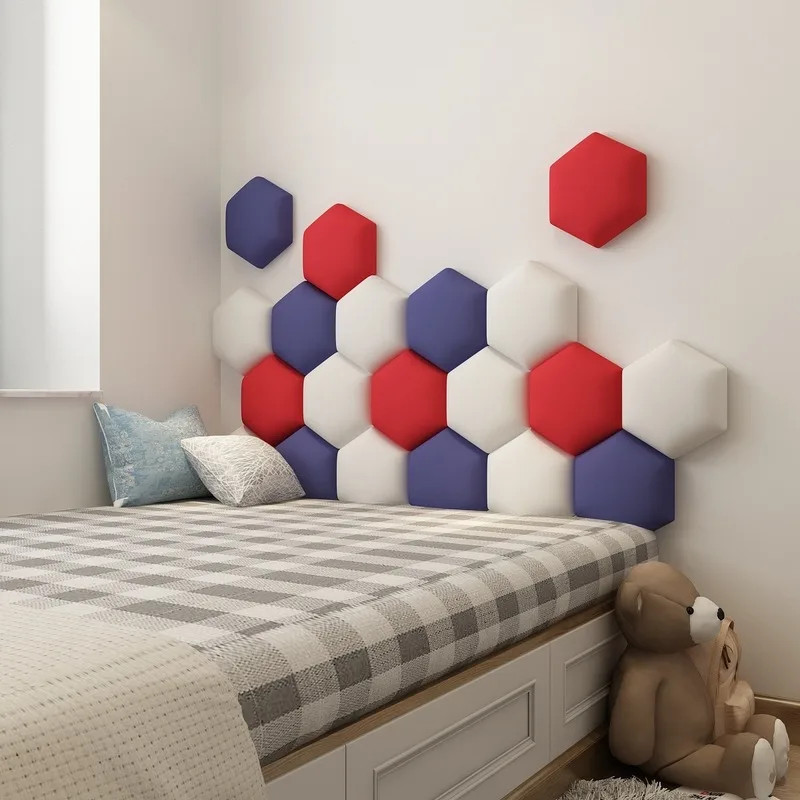 Beberapa Warna Headboard Heksagonal 3d Stiker Dinding Ruang Tamu Kamar Tidur Dekoratif Perekat Diri Soft Pack Dekorasi Rumah 25 28 8cm Wall Stickers Aliexpress