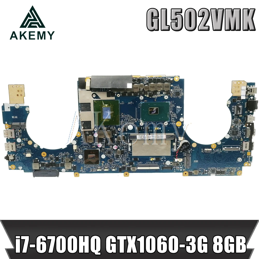 GL502VM Moederbord Rev: 2.0 Voor Asus GL502VM GL502VML Laptop Moederbord HM170 I7-6700HQ GTX1060/3G 8 Gb/Ram 100% Getest GL502VM Moederbord Rev: 2.0 Voor Asus GL502VM GL502VML Laptop Moederbord HM170 I7-6700HQ GTX1060/3G 8 Gb/Ram 100% Getest