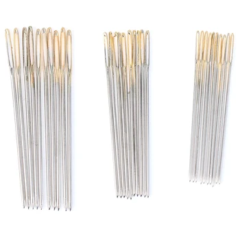 

30Pcs Golden Embroidery Fabric Cross Stitch Cloth Needles Size 22# 24# 26# Sewing Accessories