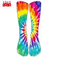 3D Рождественский Санта и Олень Печать Длинные спортивные носки красочные счастливые носки женские повседневные рабочие деловые носки calcetines invierno# ZB