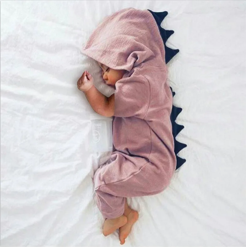 Tanie Nowa odzież dla niemowląt Baby Boy dziewczyna ubrania dla dzieci dinozaur pajacyk z kapturem sklep