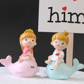 

Creative cartoon doll dolphin doll model Gift Cute Big Eyes Anime Dolls Collectible Figure Q Version Model Toys free delivery