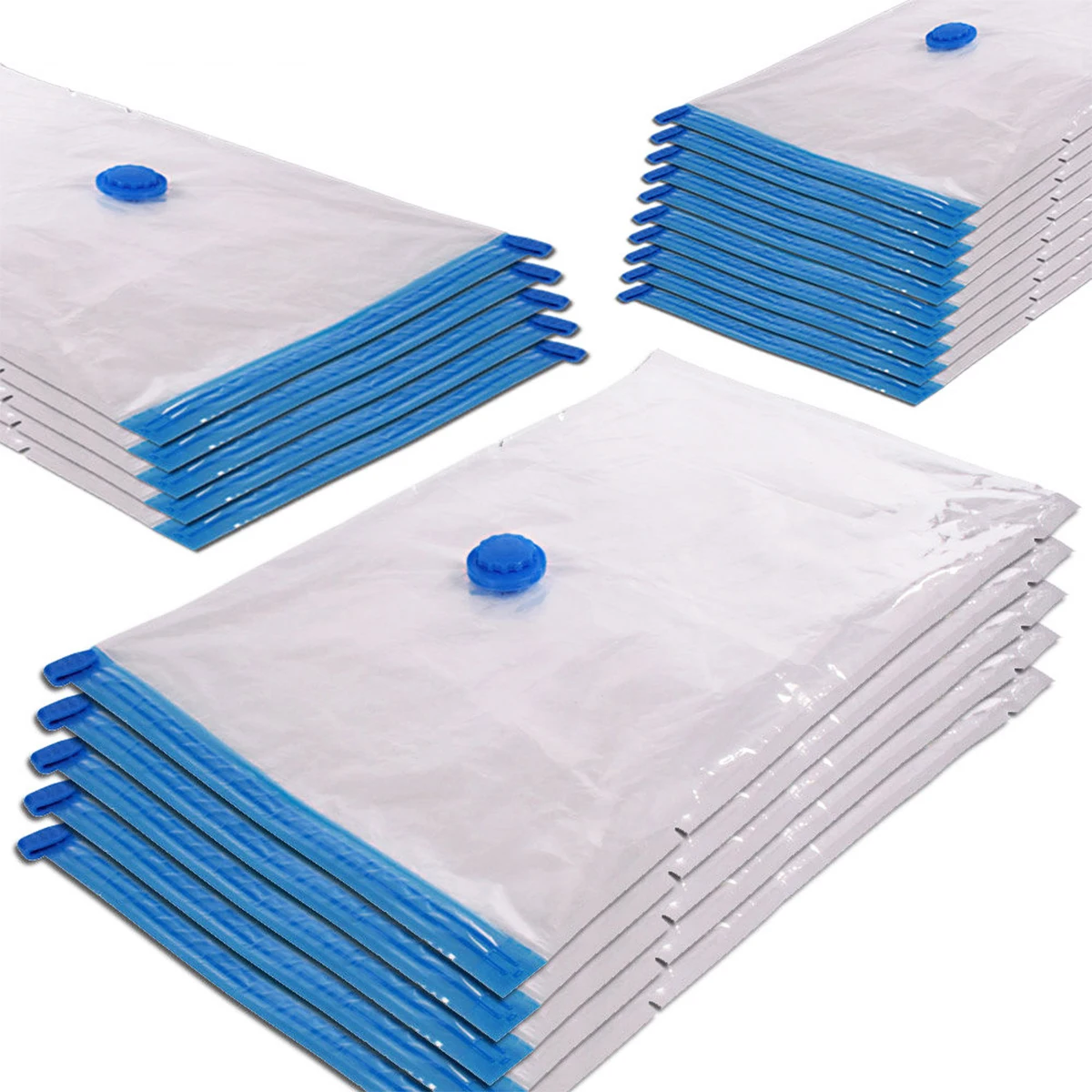 

20pcs Vacuum Storage Bag Packaging Sorting Clothes Travel Bag Folding Bag Sealing Data Storage Bag Plastic Hand Pump HWC