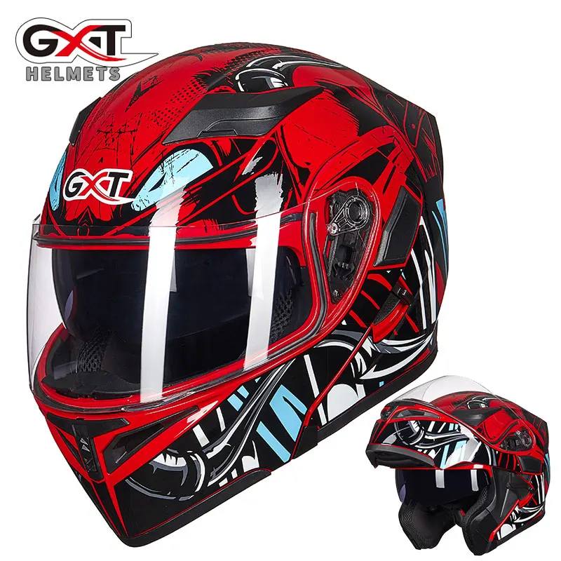 GXT 902 moto rcycle шлем Двойные забрала полный уход за кожей лица гоночный rbike Filp до