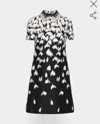 

Lace Edge Printing Dress