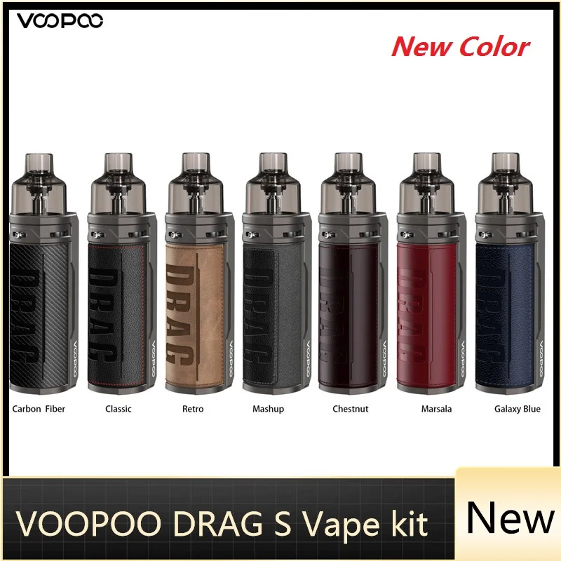 VOOPOO DRAG S 60W Pod Mod Vape Kit 2500mAh Встроенный аккумулятор и 4 5 мл картридж PnP VM5 катушка