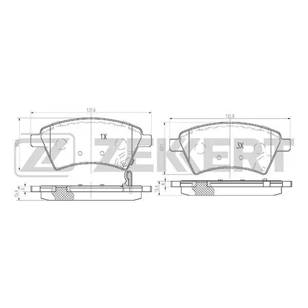 Колодки торм. диск. перед Fiat Sedici 06- Suzuki SX4(GYA/B/C