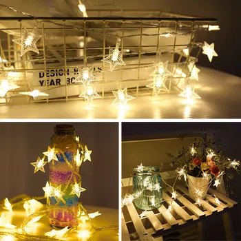 

LED Stars Shape Light String Fairy Lights Christmas Decoration 300CM USB