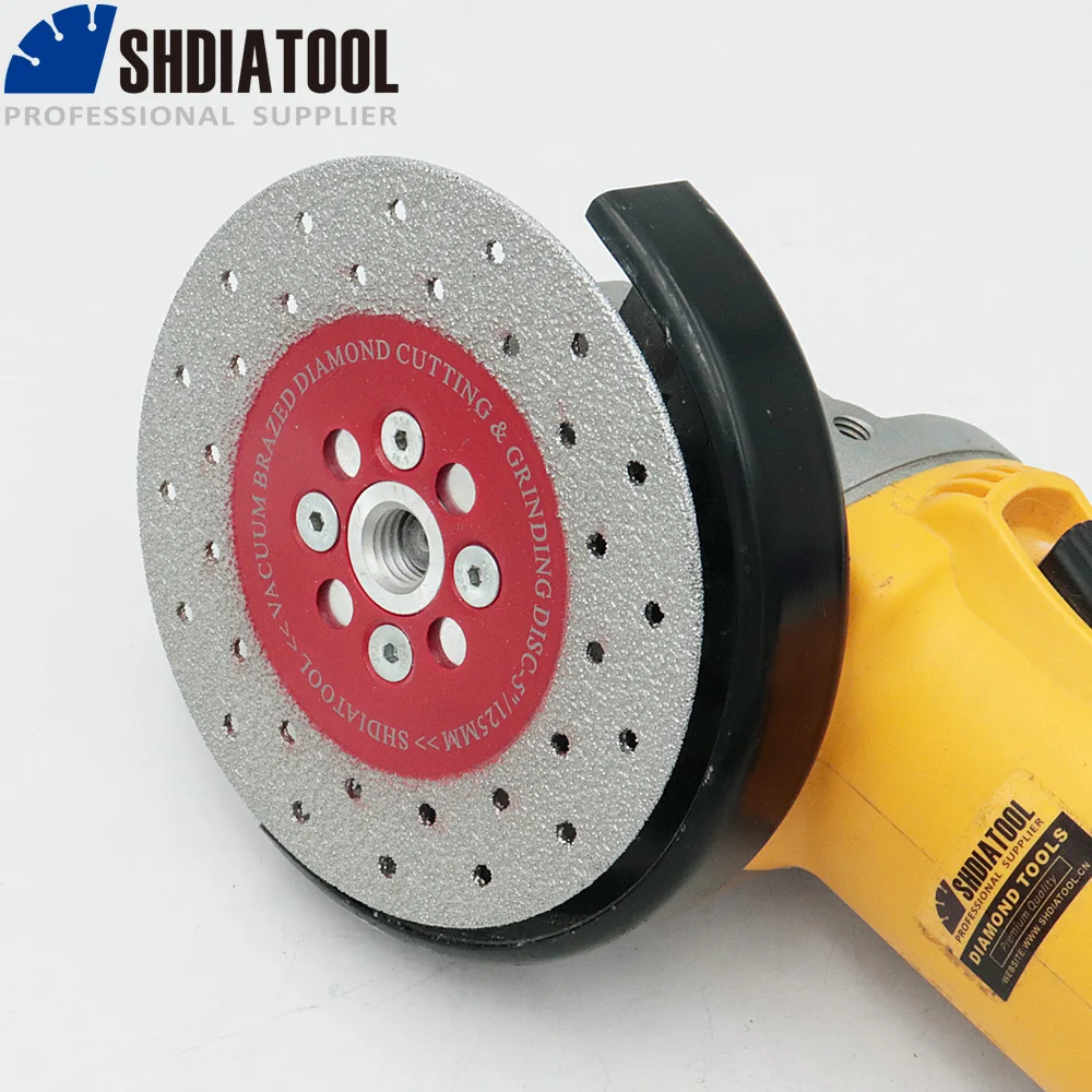 SHDIATOOL 2pcs Premium Quality Double Sided Vacuum Brazed Diamond Cutting & Grinding Disc With M14 Thread Diamond Wheel
