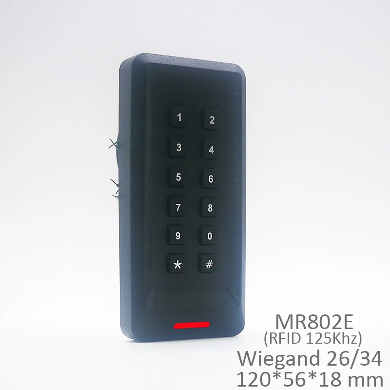 Водонепроницаемая клавиатура wiegand 26 34 Бесконтактный 125 кГц rfid считыватель карт контроля доступа